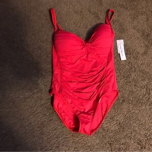 NWT La Blanca Island Goddess V-Wire Lingerie One Piece Suit